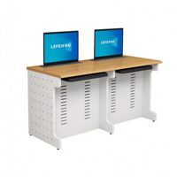 Bureau informatique rabattable, bureau semi-encastré, table de formation pour salle de classe électronique, bureau d'étudiant pour salle de classe et laboratoire informatique