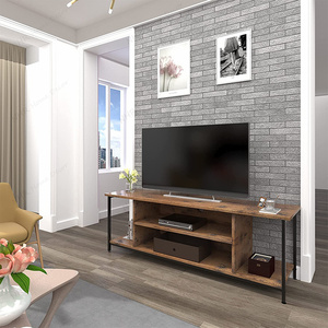 Unique Design Rustic <strong>Brown</strong> and Black Mirror <strong>Tv</strong> Stand <strong>Unit</strong> - Product Image 3
