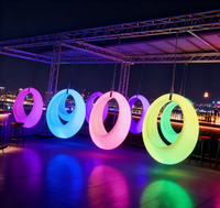 Balancelle LED Changeant de Couleur et Étanche avec Lumières Musicales pour Jardin Extérieur, Fête et Mobilier de Décoration de Patio