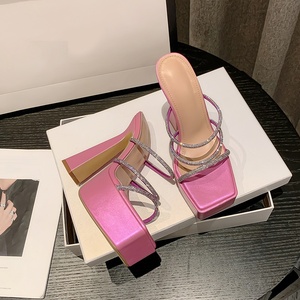 Sandales pour femmes et dames avec talons, nouveau design, strass, talons hauts de 15 cm, plateforme de 5 cm, sandales sexy d'été, chaussures pour femmes - Product Image 3