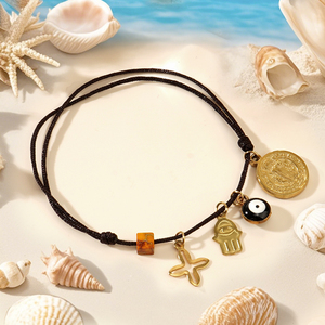 Pulseira de Moda Feminina Ximang com Cruz de Moeda de Ouro Feita à Mão, Ajustável, 2026, Joia Protetora - Product Image 2