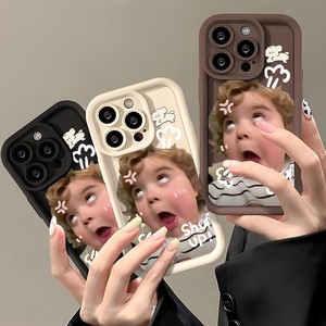 Para Infinix <span class=keywords><strong>Hot</strong></span> 50i Note 40 Pro 4G X6853 ZERO 30 <span class=keywords><strong>VIP</strong></span> 12 TURBO G96 Funny Girl pintura al óleo antideslizante y anticaída funda de teléfono - Product Image 1