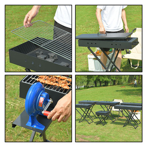Taşınabilir Paslanmaz Çelik Kömürlü Mangal Katlanabilir Açık Hava Barbekü Izgarası Kamp Bahçe Pikniği Pişirme İçin - Product Image 3