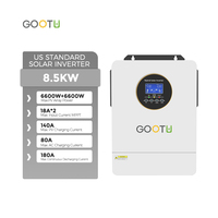 Convertisseur solaire hybride monophasé GOOTU 8,5 kW 120 V 240 V MPPT 13200 W pour stockage d'énergie domestique