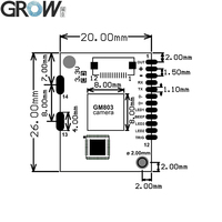 Módulo de lector de código de barras, lector de código de barras para Android Arduino, GM803-S de cultivo UART USB 5-30cm, distancia de lectura DC3.3V, 1D/2D QR
