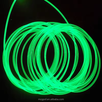 Lampu Serat Optik LED 3MM Side Glow Fleksibel Tahan Air IP65 Multi Warna Dekoratif Tali 100M untuk Taman Lanskap Jalur
