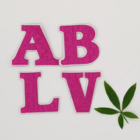 Patchs Alphabet Chenille recommandés à chaud lettres anglaises brodées pour vêtements Applique en tissu de Style PVC thermocollant