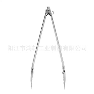 HONGXUAN 12-Inch Korean-Style BBQ <b>Tongs</b> 430 Stainless Steel Heat Resistant Outdoor <b>Kitchen</b> Food Clips - Product Image 2