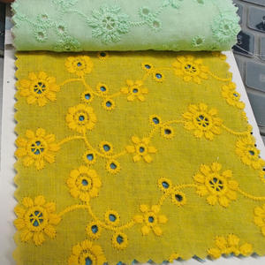 Tela de Encaje de Algodón Suizo, Tela Bordada con Patrones Florales para Vestidos, Camisas y Pantalones para Niños - Product Image 4