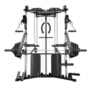 Máquina Smith Multifunción de Acero y Plástico ABS para Gimnasio, Banco de Pesas, Ecológica, Marca MR, Negra, Portátil y Resistente - Product Image 1