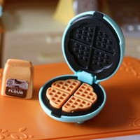 Mini gaufrier miniature d'usine, accessoire de cuisine pour maison de poupée, double moule, simulation d'appareil miniature, modèle de jeu alimentaire DIY, cadeau