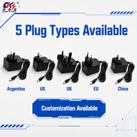 Alimentation murale personnalisable AC/DC 12V 1A avec prise UK – Adaptateur secteur pour éclairage et affichage