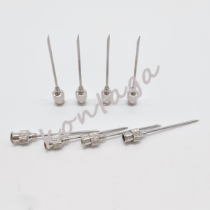 <span class=keywords><strong>Aiguille</strong></span> de <span class=keywords><strong>seringue</strong></span> en acier inoxydable à taille variable KTG12084 14-23G 1/4''-1 1/2'' <span class=keywords><strong>avec</strong></span> moyeu moleté rond pour applications avicoles et animales - Product Image 2