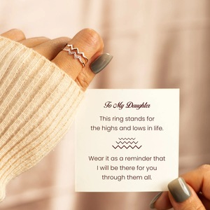 Hainon S925 anneau Double couche en Zircon incrusté <span class=keywords><strong>ECG</strong></span> pour femme, anneau Simple Style Index - Product Image 3