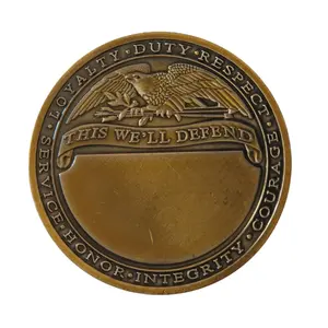 Insignia de Metal de latón de 1 onza, monedas de latón fino de 999, moneda redonda de desafío de latón