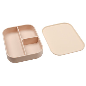 3 Compartment Leak-Proof School <strong>Lunchbox</strong> for Kids Bengo <strong>Silicone</strong> Bento with Heatable Food Lid Food Grade <strong>Silicone</strong> - Product Image 6