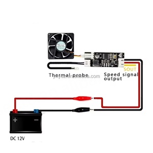 Contrôleur de vitesse PWM 12V DC pour ventilateur, régulateur de température 2-3 fils pour PC, interrupteur de contrôle de température pour ventilateur de refroidissement CPU avec alarme - Product Image 2