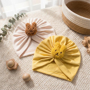 Vier Jahreszeiten Unisex Baby Mütze Dicke Baumwolle Individuelles Logo Wärmend Innen/Außen Vollmond Neugeborenen Hut - Product Image 5