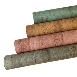 लकड़ी अनाज चिकनी काग मुद्रित चमड़े पुर्तगाल चमड़े शिल्प योग चटाई बनाने के लिए - Product Image 2