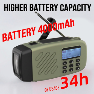 <b>Portable</b> <b>Radio</b> <b>DAB</b> FM AM LCD Display <b>Rechargeable</b> Battery Solar Emergency Use Hand Crank - Product Image 5