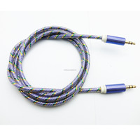 Car 1.5m 5ft ps4 Cable pioneer Audio Aux to Phone to 3 Pin 3.5mm Aux Audio Cable Auxiliar with Microphone Retail Box