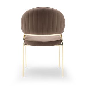 Silla de Comedor Moderna Minimalista con Patas de Metal y Tapicería, Muebles para el Hogar - Product Image 4