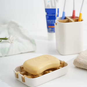 Juego de Plato con Soporte y Bandeja de Madera Artesanal para Almacenamiento en el Baño, Portátil y Conveniente, Venta al por Mayor - Product Image 6