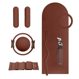Home Fitness Pilates Accessories Chocolate Brown Yoga Mat Pilates Ring Magnetic Cup Latex Resistance Bnad Ankle <b>Weights</b> - Product Image 1