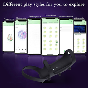 Cincin kunci bergetar Remote control menggoda cincin penundaan Penis Affine tahan lama artefak Masturbator pria dewasa bergetar suami dan istri - Product Image 4