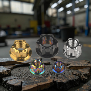 Chất lượng cao M10 hợp kim titan 12 điểm mặt bích Nut thép có khía Lug Nut kẽm mạ kết thúc cho các ứng dụng khai thác chăm sóc sức khỏe - Product Image 2