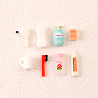 Miniatures en résine pour maison de poupée : accessoires de salle de bain et de toilettage faits main pour le bricolage