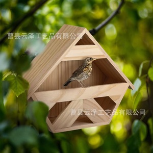 บ้านนกแขวนทำจากไม้ เหมาะสำหรับบ้านนกพิราบกลางแจ้ง ที่อยู่อาศัยของนก และบ้านสัตว์เลี้ยงในชนบท - Product Image 2