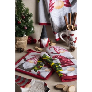 Asciugamano da cucina in cotone Gnomo Friends 50x70 cm rettangolare stampato con cartoni animati - Product Image 2