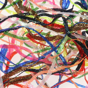10 confezioni colori linea di pizzo intrecciato piatto 3mm toni perlescenti Emerger Streamer Rib Body materiali per la costruzione di mosche in acqua salata - Product Image 4