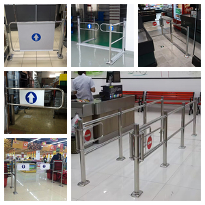 Süpermarket Manuel 2 Yönlü Giriş Kontrolü 304 Paslanmaz Çelik Salıncaklı Turnike Kapısı, Takip Etmeyi Engelleyici Özellikli - Product Image 4