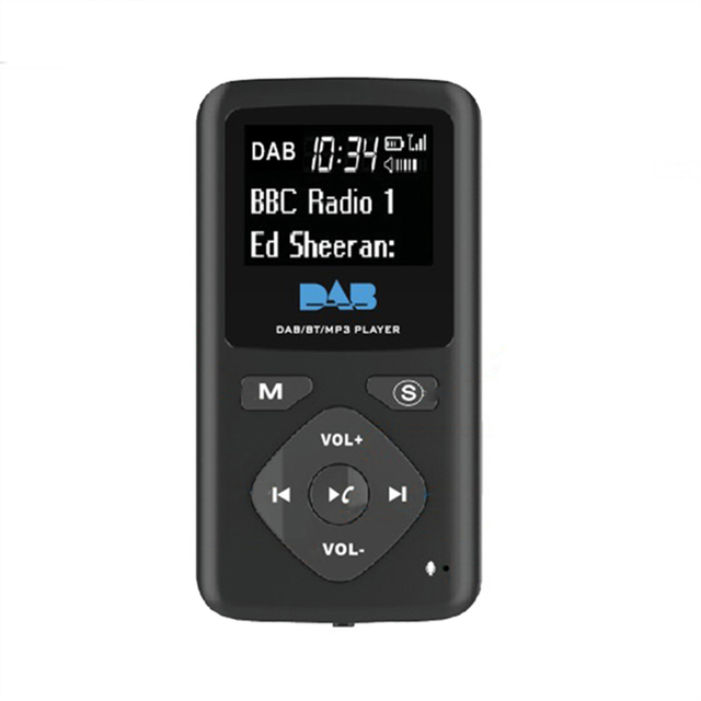 Portable DAB/DAB+ FM Radio with for Speaker & SD Card Player Clock Function for Kitchen Bedroom Office