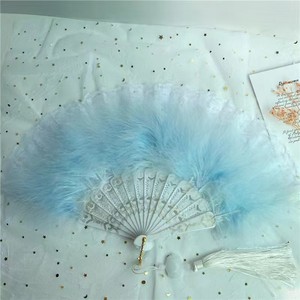Ventaglio Gatsby a Doppia Faccia in <span class=keywords><strong>Piume</strong></span> di Marabù, Ventaglio a Mano Nigeriano Fai-da-Te per <span class=keywords><strong>Sposa</strong></span>, <span class=keywords><strong>Piume</strong></span> di Tacchino Naturali Tinte di Alta Qualità - Product Image 6