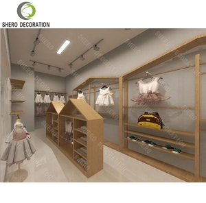 Customized Baby Shop Design Clothing Display Rack Wooden Garment Stand For Clothes Modern Clothing Shop Furniture - Product Image 4