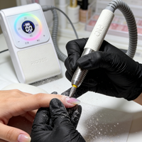 SNRQI Équipements et fournitures pour ongles, ponceuse à ongles 40000 tr/min, durable, en aluminium moulé sous pression, sans fil, rechargeable, pour usage en salon