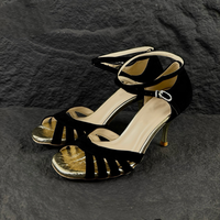 Chaussures de danse latine tango argentin pour femmes avec empeigne en daim, semelle en daim, style européen et américain, design classique professionnel