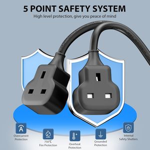 Nhà Sản Xuất Bán Hàng Trực Tiếp Anh 250V 13A Mở Rộng Ổ Cắm Điện Dây Mở Rộng Dây 3 Pin Anh Cắm Với Cầu Chì Dây Điện - Product Image 2