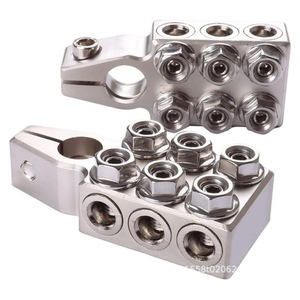 Serres-câbles pour batteries au plomb, calibre 8AWG jusqu'à 4/0(XL) AWG, connecteurs 12 voies, positif et négatif (+/-) (paire) - Product Image 2