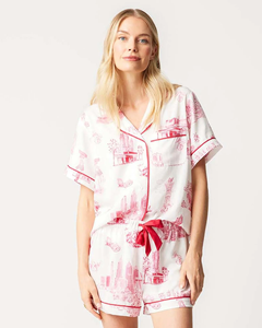 Fabricante de Pijamas Impressão Completa Conjunto de Pijamas de Algodão Luxuoso para Mulheres em Viscose de Bambu 2 Peças Roupas Femininas - Product Image 3