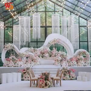 Arco Decorativo en Forma de Ola para Bodas y Eventos, de PVC Blanco, con Capas 3D, para Fondo de Escenario - Product Image 1