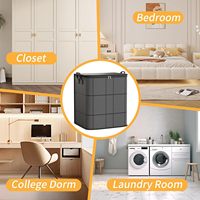 Sac de rangement pour couette en coton noir à grille, best-seller, boîte organisatrice de vêtements épaissie, grande capacité, solution de déménagement et d'emballage