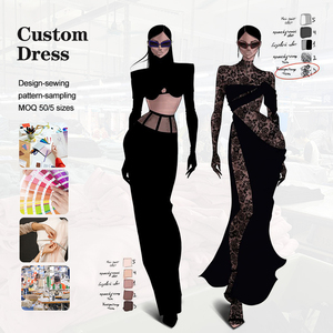 אלגנטי knit maxi אופנה נשים בגדים מפעל מקצועי עיצוב מותאם אישית בגדים מזדמנים לנשים שמלת קיץ - Product Image 1