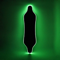 Planche à roulettes électrique en fibre de verre triaxiale et bambou de qualité supérieure avec bande lumineuse
