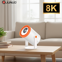 Projecteur à courte focale JUNUO TURN1 720P Wifi 6 Android 14 OS 200 ANSI pour cinéma maison en extérieur, mini projecteur portable