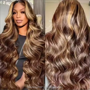 Peluca <span class=keywords><strong>de</strong></span> Cabello Humano Natural Ombre Rubio Perfecto, Sin Pegamento, con Encaje Frontal 13x4, Ondas Corporales, 18 Pulgadas, <span class=keywords><strong>de</strong></span> Vietnam, <span class=keywords><strong>de</strong></span> Alta Calidad - Product Image 6
