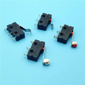 2 & 3 دبوس مايكرو دفع على/دفع قبالة التبديل Kw4/Kw12 مفاتيح زر مايكروسويتش الدائرة SPDT المواد البلاستيكية - Product Image 5